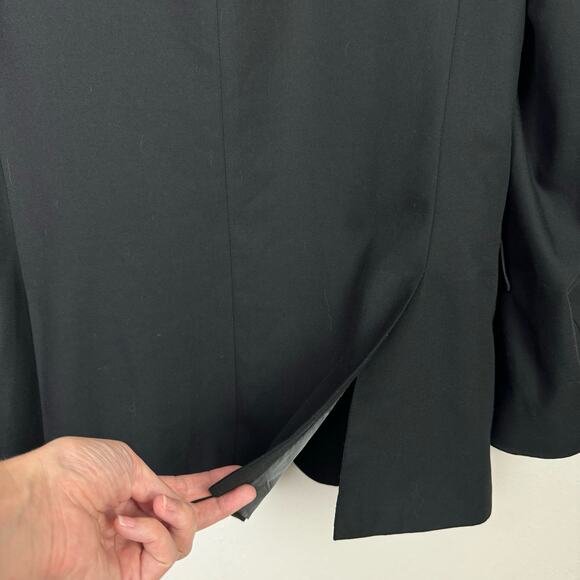 Kenneth Cole Reaction | 40L Black 2 Button Notch Collar Sports Coat Suit Blazer - Picture 7 of 9